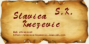 Slavica Knežević vizit kartica